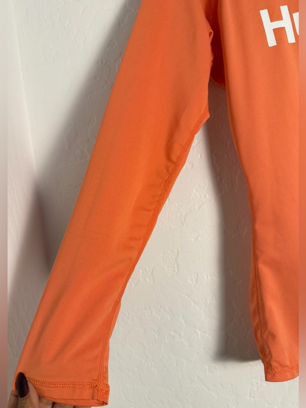 Hurley Women's UPF 50+ Rash Guard Shirt Sz 1X Orange Athletic Water Activities - Picture 8 of 9